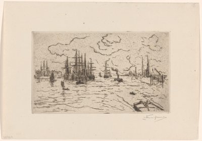 Skibe på Maas af Carel Nicolaas Storm van 