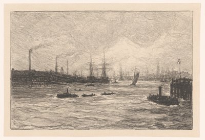 Hamborgs havn af Carel Nicolaas Storm van 