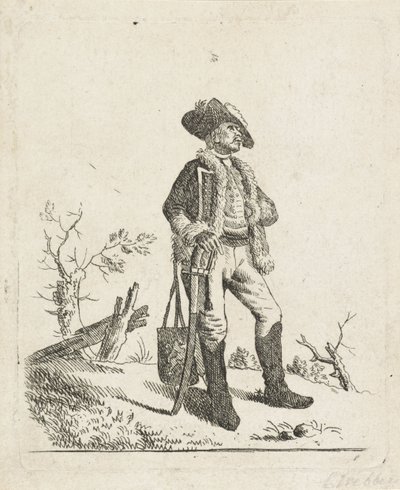 Landskab med en soldat af Carel Webbers