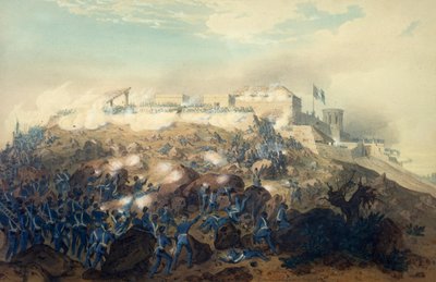 Amerikanske troppers storm af Chapultepec Castle den 14. september af Carl (after) Nebel