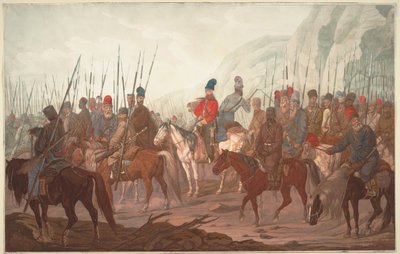 Marts af Ural kosakker gennem Bøhmen i juli 1799, 1800 af Carl Adolph Heinrich Hess