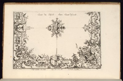 To kvarter af et loft, Nouveau Livre de Plafonds (Ny loftsbog) af Carl Albert von Lespilliez