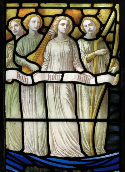 Grappenhall, St Wilfrids, Shrigley & Hunt (1873-1982), Carl Almquist, The Worship Of The Lamb, Angel Musicians, 1886 af Carl Almquist