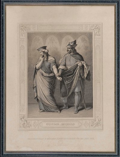 Nibelungenlied. Gunther og Brunhild, 1860. af Carl Arnold Gonzenbach