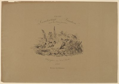 Seks landskabsstudier fra naturen af Carl August Lebschee