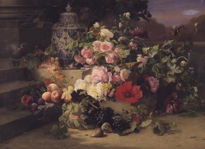 Frugt- og blomstermaleri af Carl Balsgaard