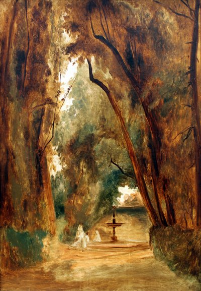 Parken ved Villa Borghese af Carl Blechen
