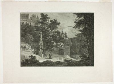 Pilgrim i skoven af Carl Blechen
