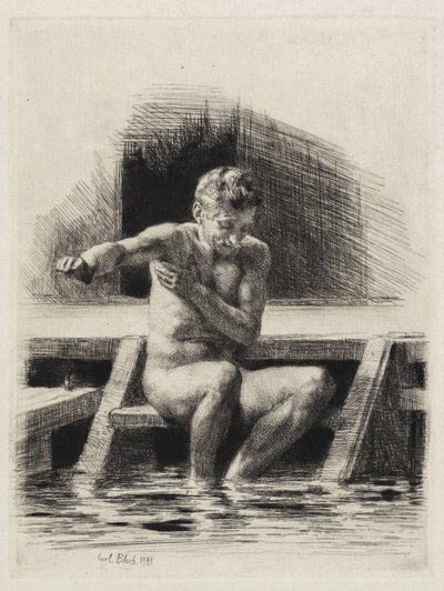 Den badende mand af Carl Bloch