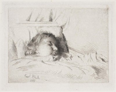 Det sovende barn af Carl Bloch