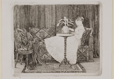 Læsende dame af Carl Bloch