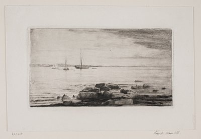 Strandparti ved Hellebæk af Carl Bloch