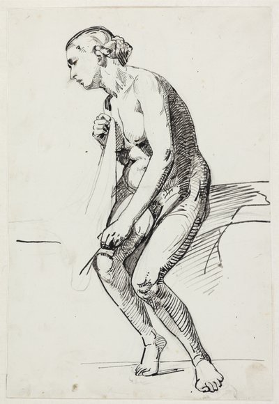 Studier til museets maleri "Jairi datter" (kms835) af Carl Bloch