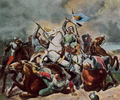 Albrecht Achilles i kamp med Nürnbergerne af Carl Constantin Steffeck