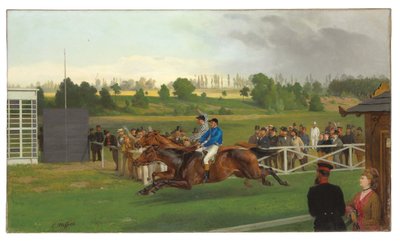 The Finish, Hoppegarten, Berlin, 15. juni 1873, 1874 af Carl Constantin Steffeck