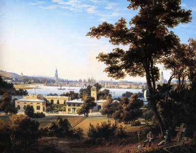 Byens silhuet af Potsdam over Glienicke af Carl Daniel Freydanck