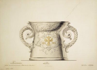 Design af en sølvvase, 1910