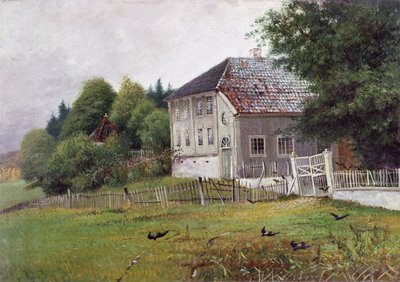 En notars hus, Drobak (olie på lærred) af Carl Edvard Diriks