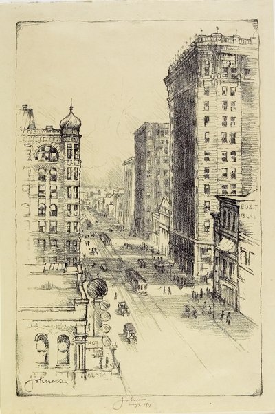 Hennepin Avenue under Sixth Street af Carl Edward Johnson