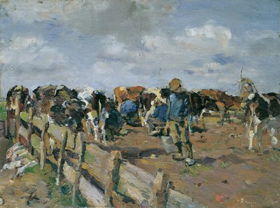 Malkning af køerne af Carl Fahringer