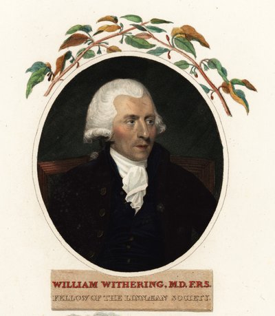 Portræt af William Withering, læge og botaniker af Carl Frederik van (after) Breda