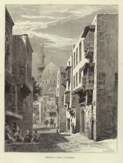 Egypten - Darb al-Ahmar i Kairo af Carl Friedrich Heinrich Werner