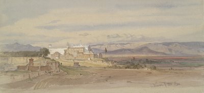 Romersk landskab med San Giovanni in Laterano af Carl Friedrich Heinrich Werner