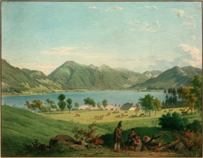 Tegernsee nær Kaltenbrunn af Carl Friedrich Heinzmann