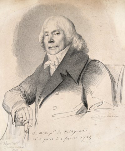 Charles Maurice Prince de Talleyrand, udgivet. 1834 af Carl Friedrich Otto Vogel