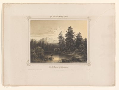 Udsigt over et vand i Salzkammergut Flus der Gossau im Salzkammergut (titel på objekt) Album præsenteret for Louis I af Bayern (serietitel) König-Ludwigs album (serietitel) af Carl Friedrich Würthle