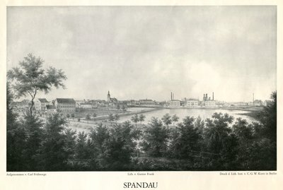 Udsigt over byen Spandau omkring 1860 af Carl Frühsorge
