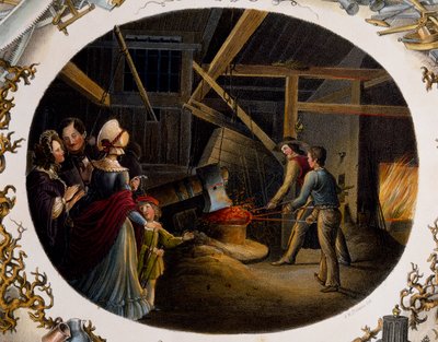 Udsigt over støberi af Carl and Geiger Peter Johann Nepomuk Kunz