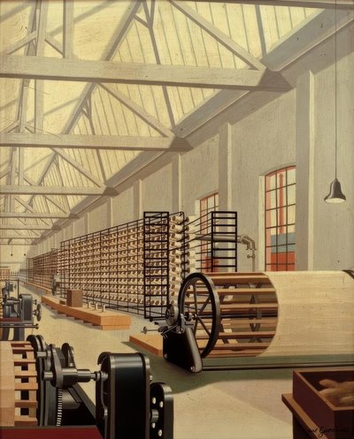 Forberedelsesrum (vævemølle) af Carl Grossberg