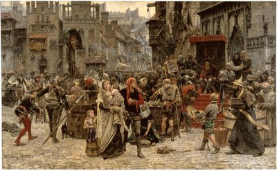 Svensk: Valdemar Atterdag kræver løsepenge for Visby i 1361
 Valdemar Atterdag kræver løsepenge for Visby, 1361 af Carl Gustaf Hellqvist