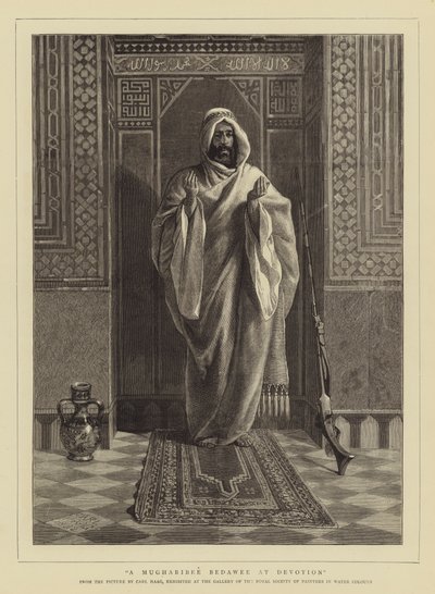 En Mugharibee Bedawee ved Devotion af Carl Haag
