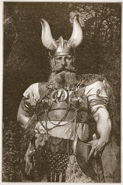 En vikingehøvding, illustration fra "The Church of England: A History for the People