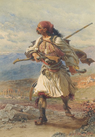 Græsk kriger, 1861 af Carl Haag