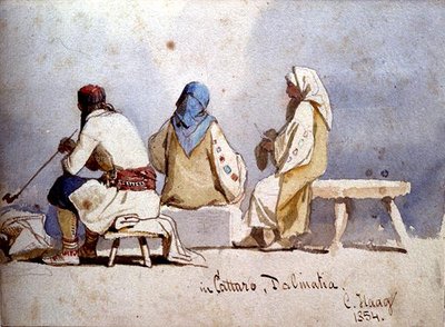 Montenegrinske folk i Cattaro, Dalmatien af Carl Haag