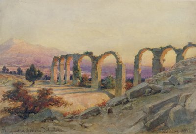 Akvædukten i Salona, Dalmatien, 1854 af Carl Haag