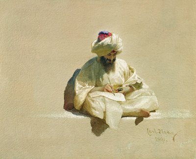Brevskriveren, 1891 af Carl Haag