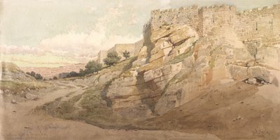 Jerusalems nordlige mur, 1859 af Carl Haag