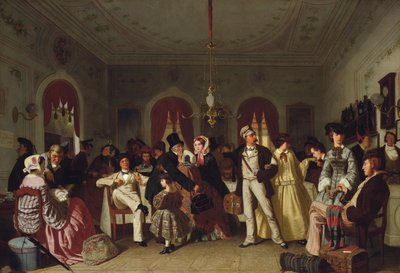 Første og anden klasses venteværelse, ca. 1860 af Carl Hendrik d Unker