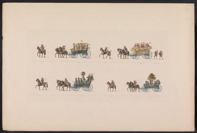 Optocht ved det ægteskab af Prinses Sophie, 1842 (plade 5) Minder fra et Thüringer bondebryllup, henrettet for at fejre arvestorhertug Carl Alexanders lykkelige ankomst af Sachsen Weimar-Eisenach med arvehertuginde Sophi af Carl Hess