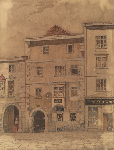 Hus, hvor Mozart døde, på Rauhensteingasse i Wien. af Carl L. Wiesböck