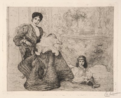 Dora Lamm og hendes sønner af Carl Larsson