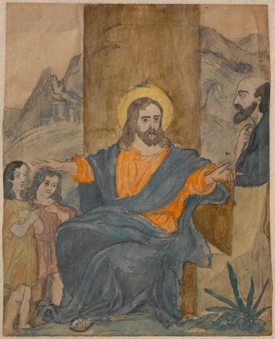 Jesus velsigner børnene af Carl Larsson