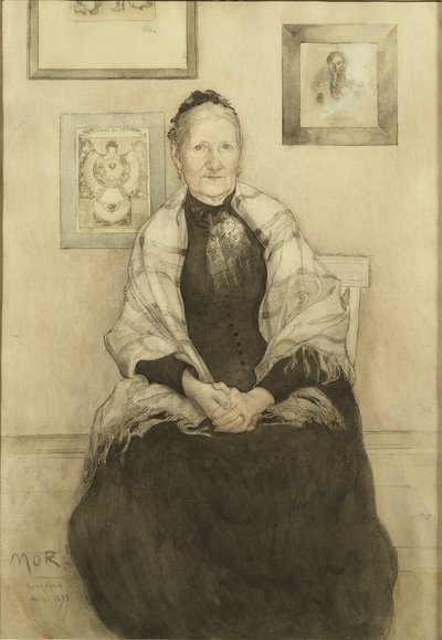 Mor, ca. 1893 (wc på papir) af Carl Larsson