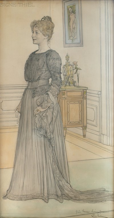 Portræt af fru Signe Thiel af Carl Larsson