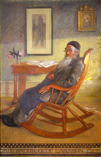 Portræt af kunstnerens far af Carl Larsson