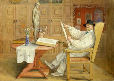 Selvportræt (I det nye atelier) af Carl Larsson